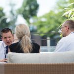 Benjamin Aunkofer - Hamburg, 23.06.2016 ingenics Tagung "Hamburg im Dialog" mit Prof. Dr. Thomas Bauernhansl (keine Krawate), Dr. Christof Bönsch (rot/rosa Krawatte), Benjamin Aunkofer (dunkelblaue Krawatte), Prof. Oliver Herkommer (hellblaue Krawatte, kein Einstecktuch), Andreas Hoberg (hellblaue Krawatte, Einstecktuch) und Moderatorin Ute Brucker ©Ulrike Schacht